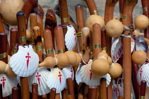 Bâtons de marche en Santiago, La Coruna, Galice, Espagne — Photo