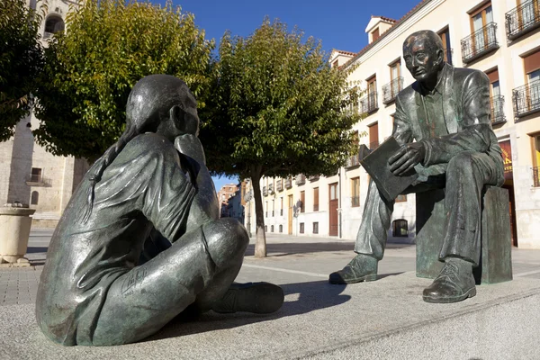 Μνημείο για το δάσκαλο, την Παλένθια, castilla y leon, Ισπανία — Φωτογραφία Αρχείου