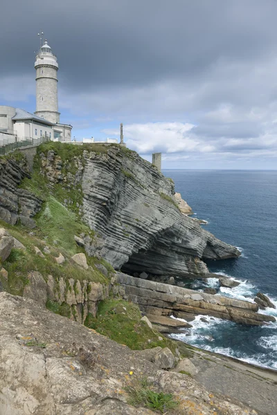 Cabo polgármester világítótorony, Santander, Cantabria, Spanyolország — Stock Fotó