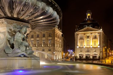 Çeşme üç graces bourse Meydanı, bordeaux, gironde,