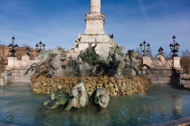 anıt aux girondins bordeaux, gironde, aquitaine, Fransa