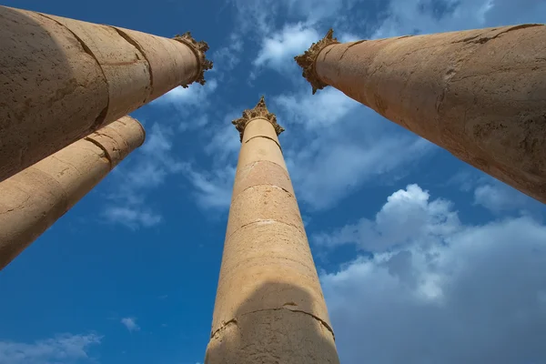 Στήλες σε jerash, Ιορδανία — Φωτογραφία Αρχείου