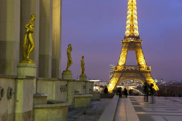 Tour Eiffel depuis le Palais de Chaillot, Paris, Ile de France , — Photo