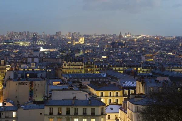 Nightfall in Parijs, ile de france, Frankrijk — Stockfoto