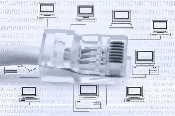 Dator nätverkskabel (Rj45) — Stockfoto