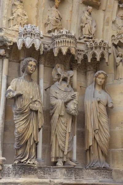 Cattedrale di Reims, Marna, Champagne-Ardenne, Francia — Foto Stock