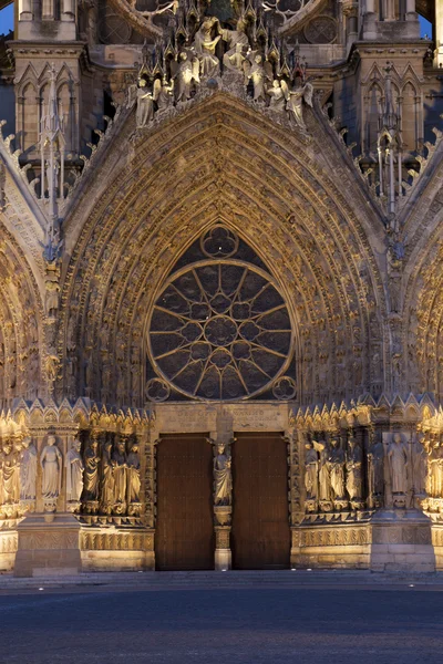 Cattedrale di Reims, Marna, Champagne-Ardenne, Francia — Foto Stock