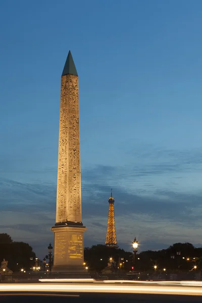 Obelisk, Concorde square, Paris, Ile de France, France — Stock Photo, Image
