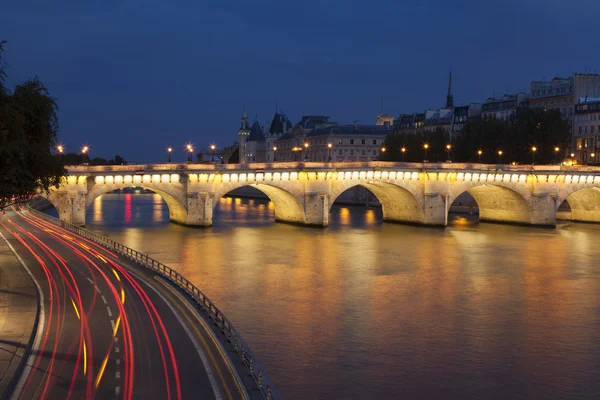 Pont neuf a seine, Paříž, ile de france, Francie — Stock fotografie