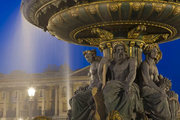 Fontaine des fleuves, náměstí concorde, Paříž, ile de france, fra — Stock fotografie