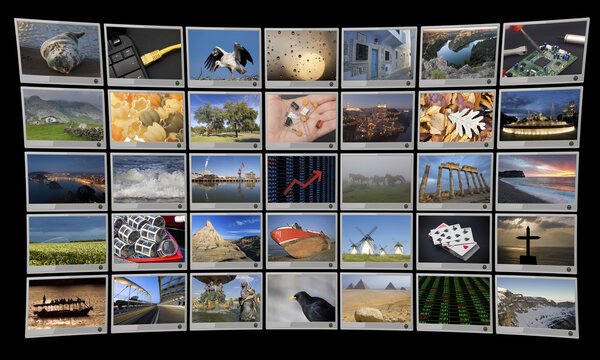 Widescreen HD displays with multiple images