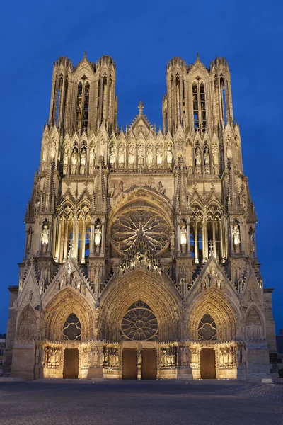 Cathedral of Reims, Marne, Champagne-Ardenne, France — Stock Photo, Image