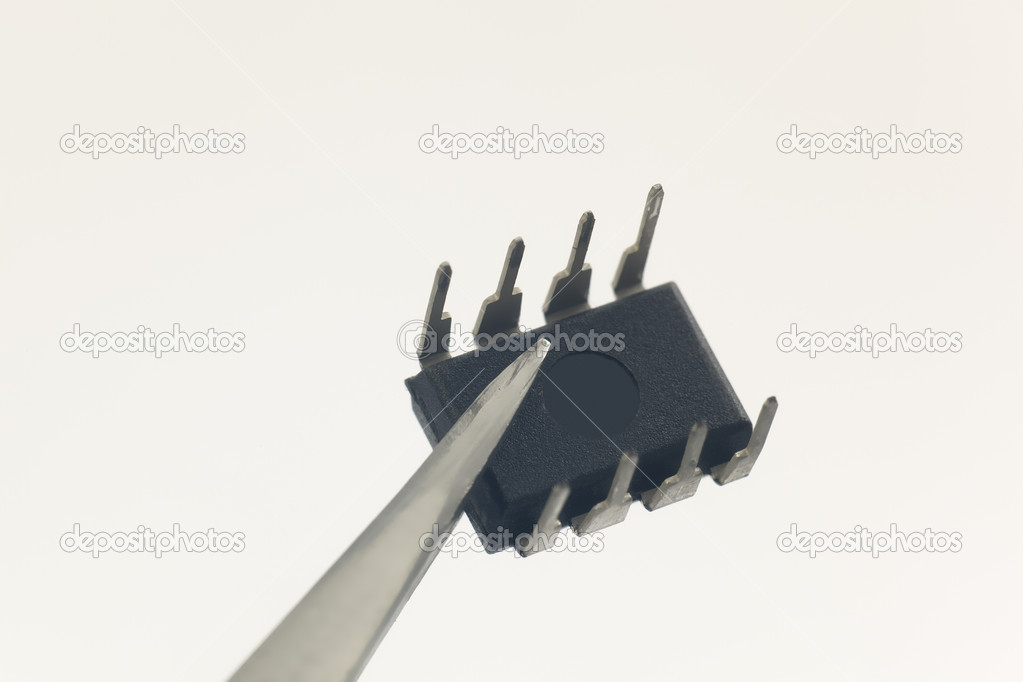 Integrated Circuit in white background