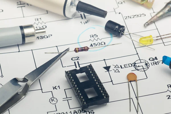 Elektronik Bileşenler — Stok fotoğraf