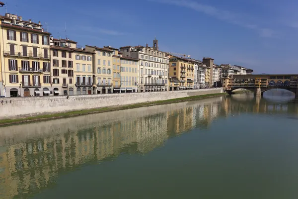 Fiume Arno, Firenze, Toscana, Italia — Foto Stock