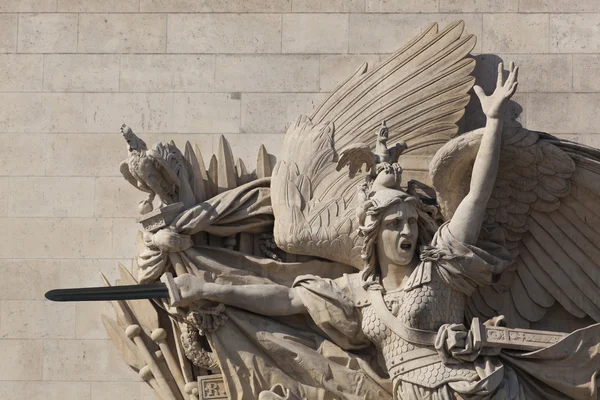 Detail of the Arc de Triomphe, Paris, Ile de  france, France — Stock Photo, Image