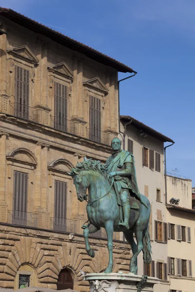 Estatua en plaza, Florencia, Toscana, Italia — Foto de Stock