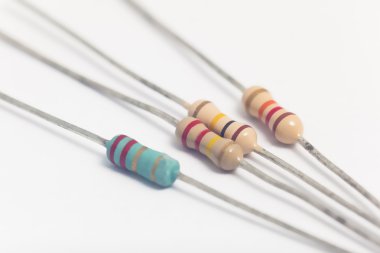 Group of electronic resistors clipart
