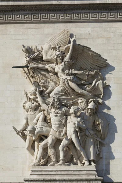Detail of the Arc de Triomphe, Paris, Ile de  france, France — Stock Photo, Image