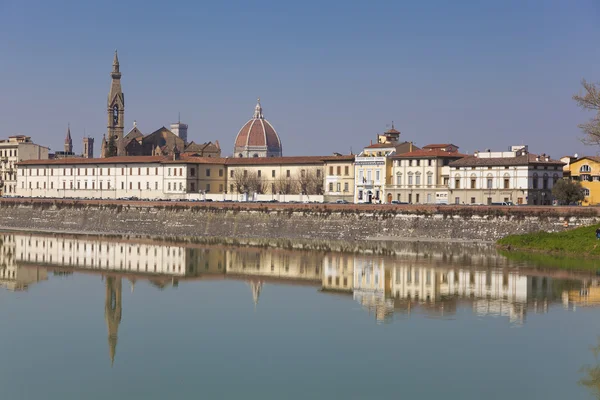 Rivière Arno, Florence, Toscane, Italie — Photo