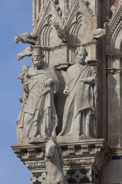 Dettaglio del Duomo di Siena, Toscana, Italia — Foto Stock