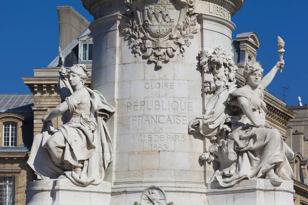 "Republique" in Paris, Ile de France, France — Stock Photo, Image