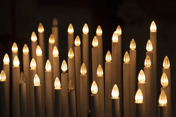 Artificial candles, Cathedral of Pisa, Piazza dei Miracoli, Pisa — Stock Photo, Image