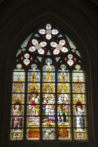 Τα Windows από το Sts Michel Cathedrale et Gudule, Βρυξέλλες, Belgiu — Φωτογραφία Αρχείου