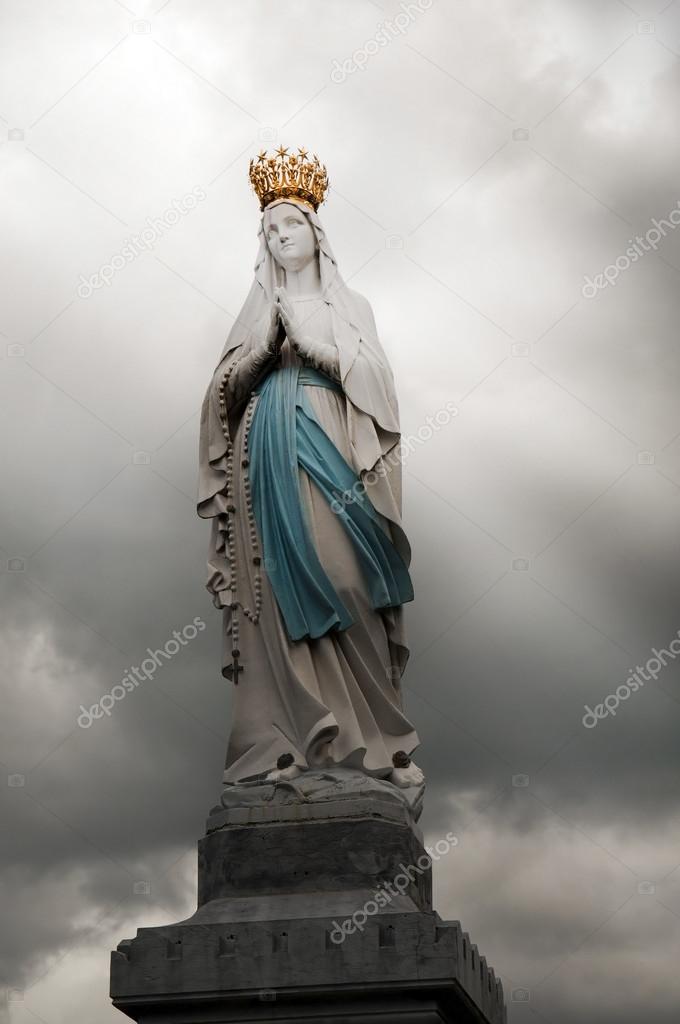 Statue of the Virgin Mary in Lourdes , France