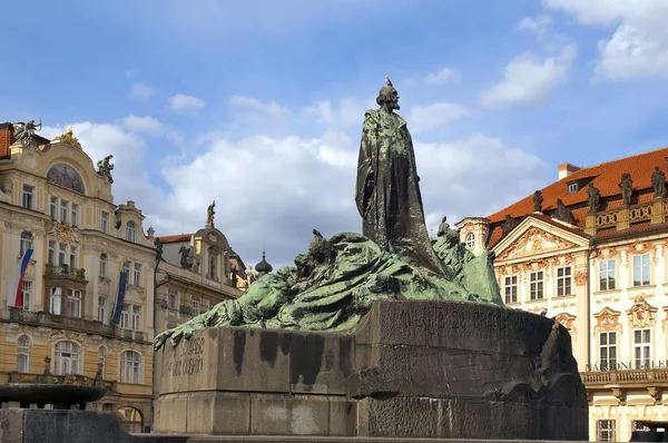 Monumento de Jan Hus en Praga — Foto de Stock