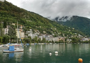Montreux. İsviçre, Cenevre Gölü
