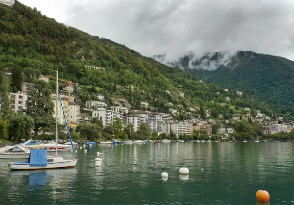 Montreux. Švýcarsko, Ženevské jezero — Stock fotografie