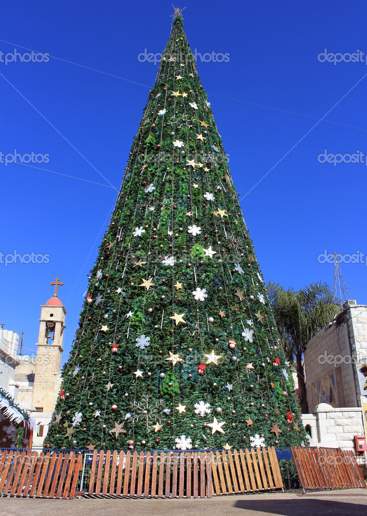 Christmas tree in Nazareth, Israel