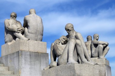 eski heykel ve erkeklerde vigeland park, oslo