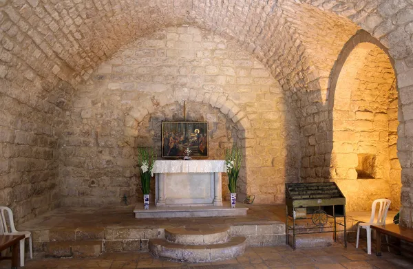 La chiesa della sinagoga nella città vecchia di Nazaret, Israele — Foto Stock