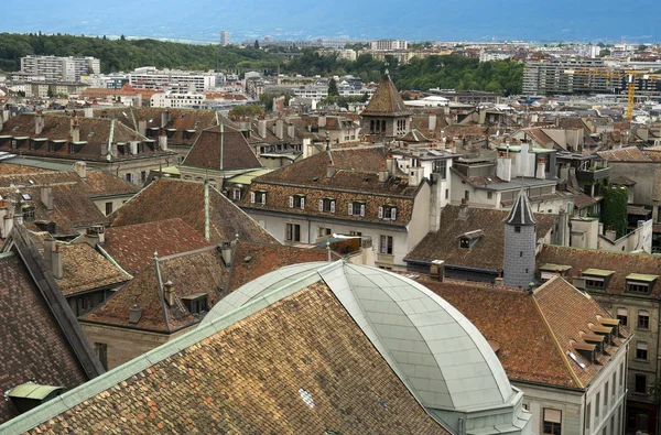 Vista de la antigua Ginebra, Suiza — Foto de Stock