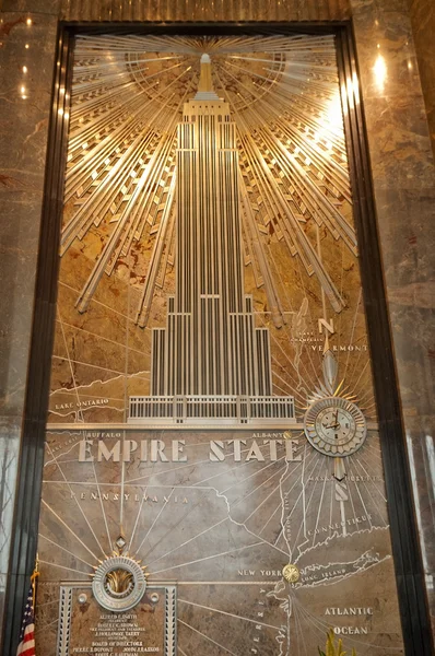 Wieżowca Empire state building - hol ścienne — Zdjęcie stockowe