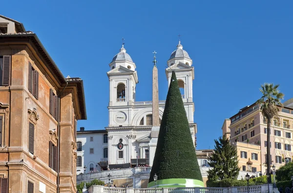 Spanska trappan i Rom före jul — Stockfoto