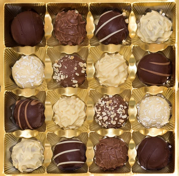 Csokoládé szarvasgomba candy háttér — Stock Fotó