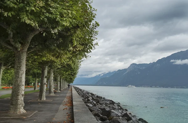 Promenáda z Ženevského jezera — Stock fotografie