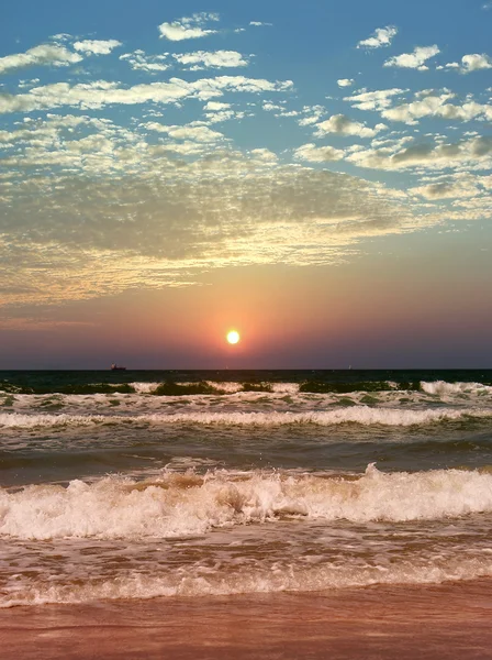 在地中海边的夕阳 — 图库照片