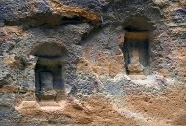 Nabatean city of Petra in Jordan clipart