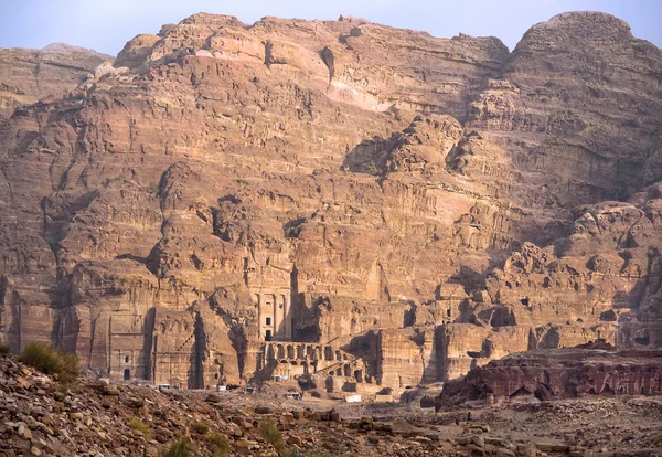 Pozostaje Nabatejskie miasto Petra w Jordanii — Zdjęcie stockowe