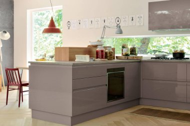 Modern lüks mutfak iç tasarımı minimal stil