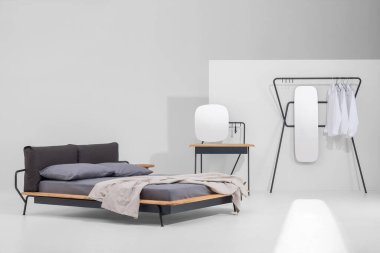 Modern lüks yatak odası.