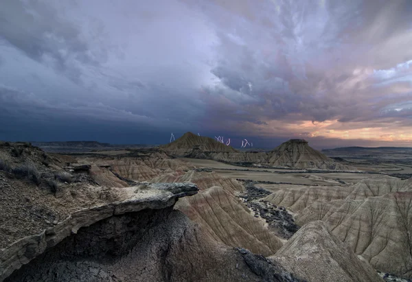 Tempestade sobre o deserto — Fotografia de Stock