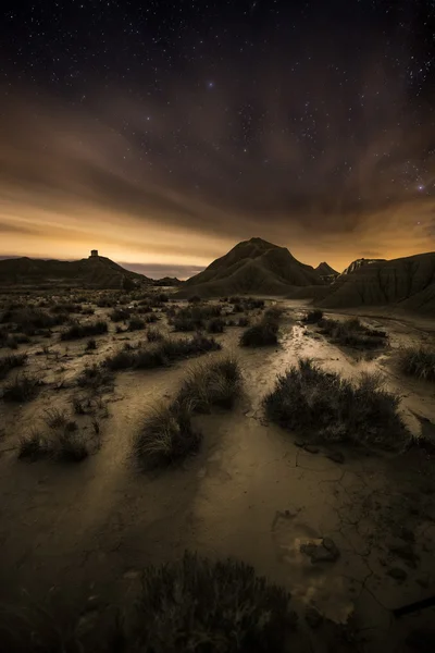 Night over the desert — Stock Photo, Image