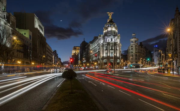 Madrid nattlamporna — Stockfoto