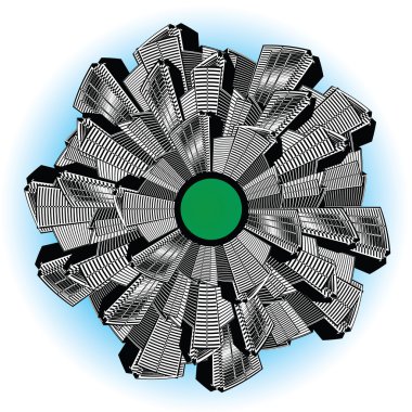 şehirler siluet simgesi