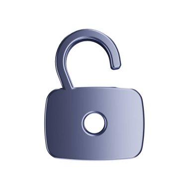 Metal kilit tasarımı çizimi beyaz arkaplanda izole edildi.